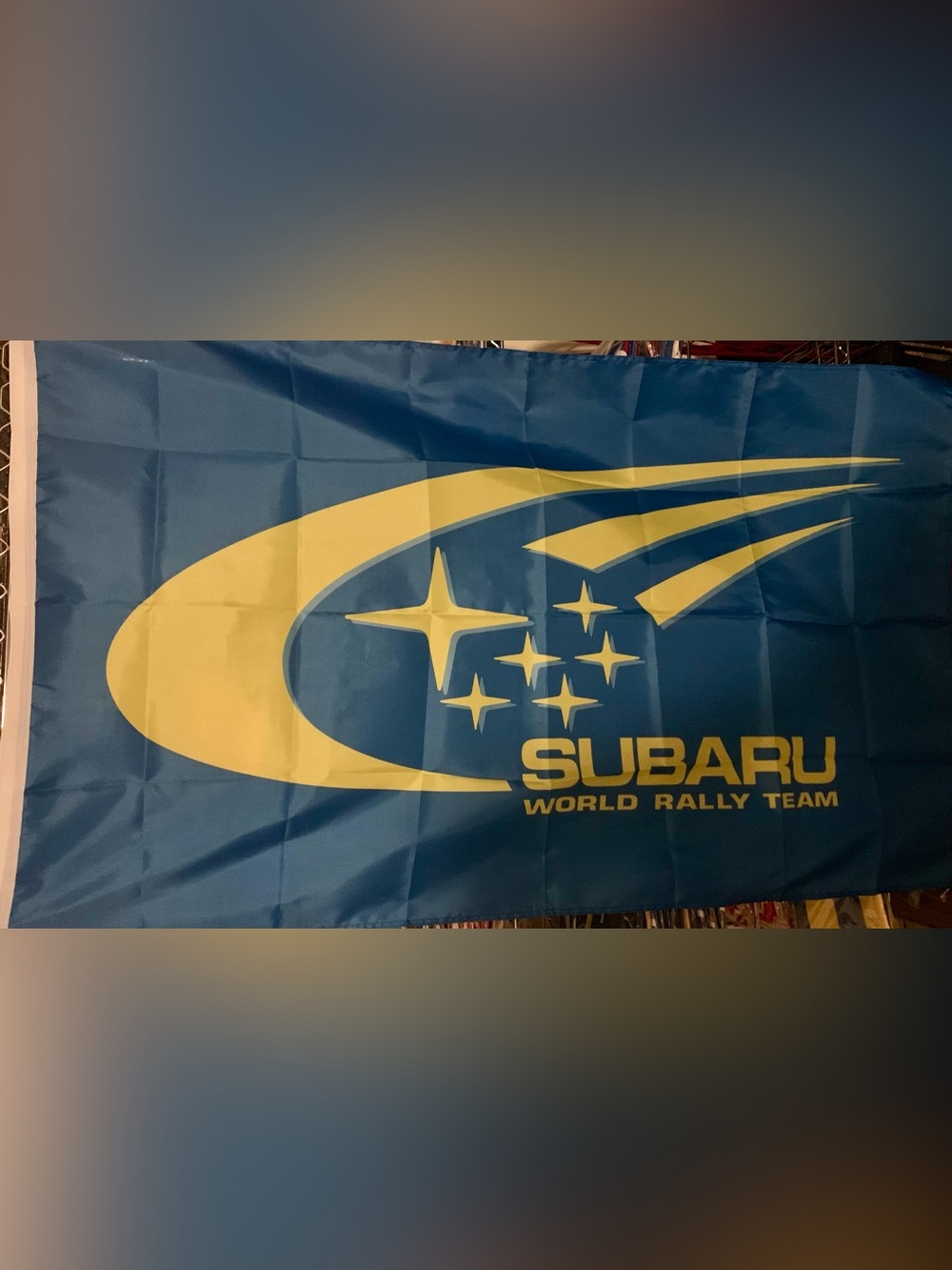 Subaru rally racing banner